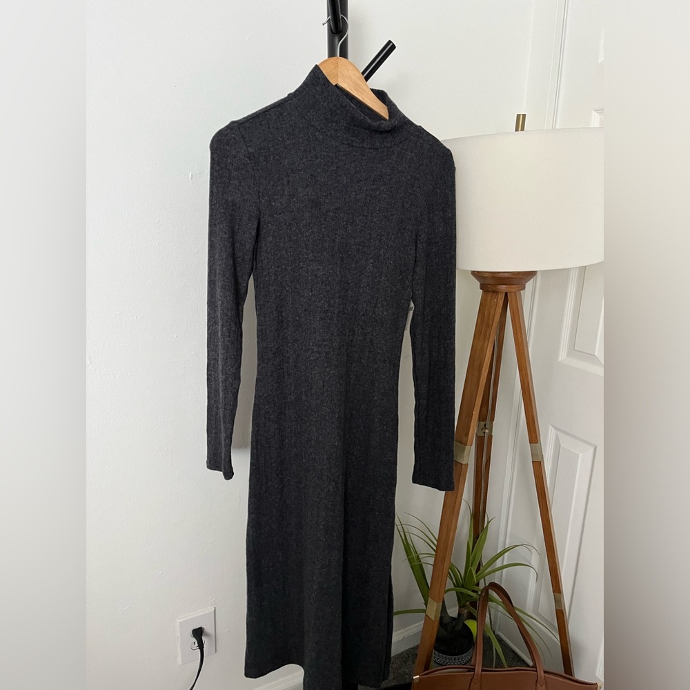 Anthropologie Gray Midi Dress - Picture 6 of 11